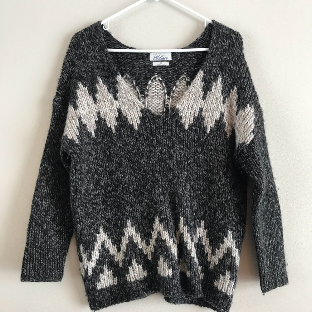 Madewell Wallace V Neck Fair Isle Sweater